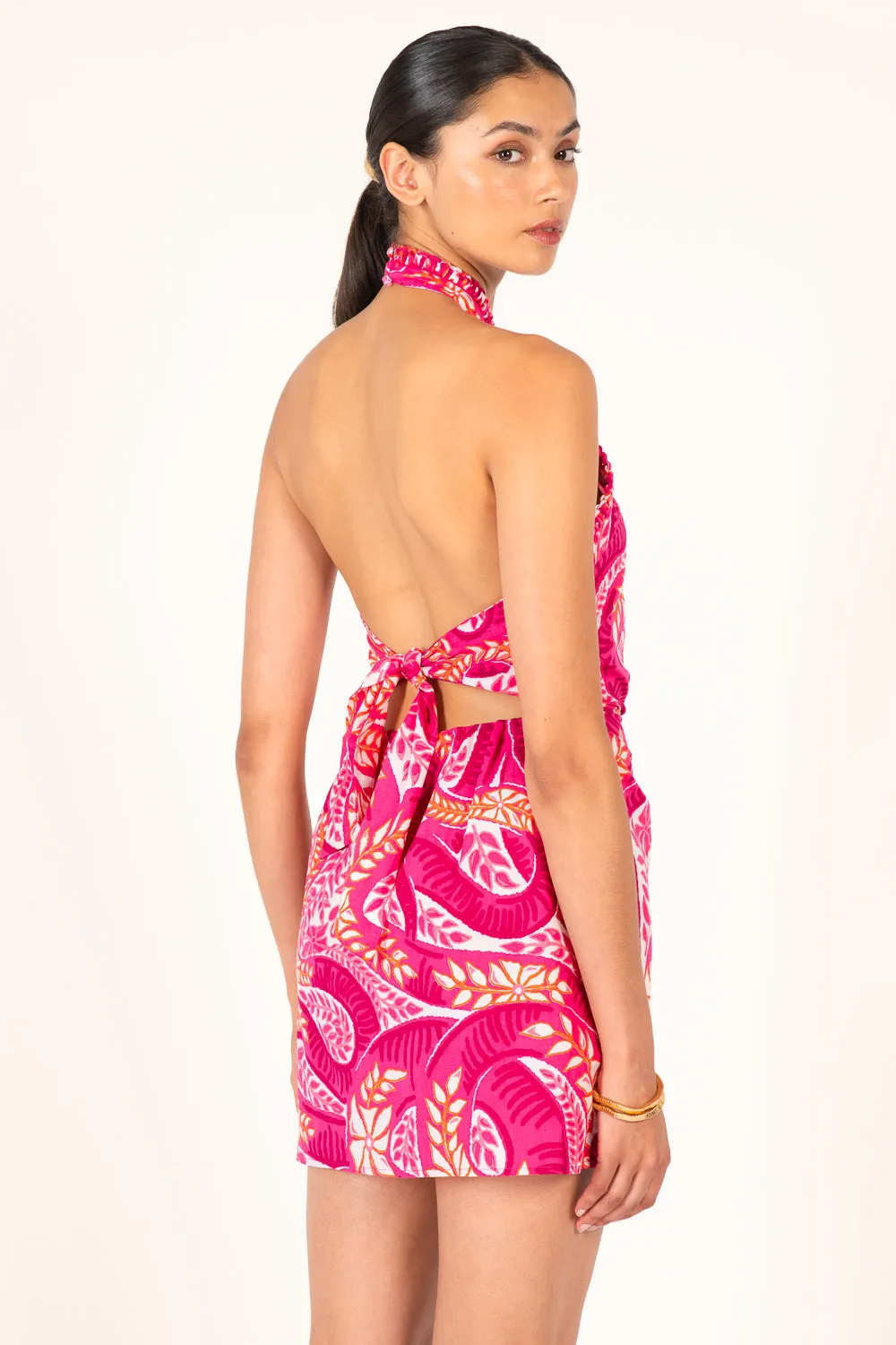 Mini Dress Manon - Pink Holy Snake sold by Poupette St Barth product image thumbnail 5
