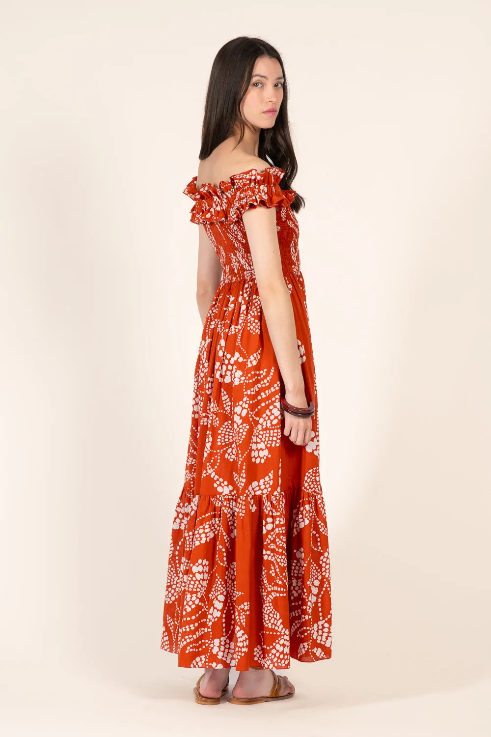 Long Dress Suzanne - Paprika Austral sold by Poupette St Barth product image thumbnail 5