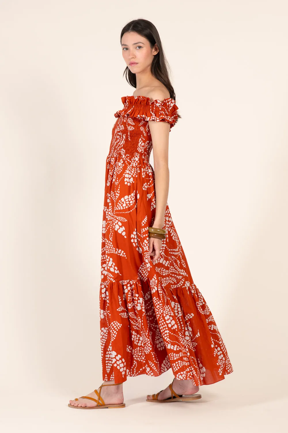 Long Dress Suzanne - Paprika Austral sold by Poupette St Barth product image thumbnail 4