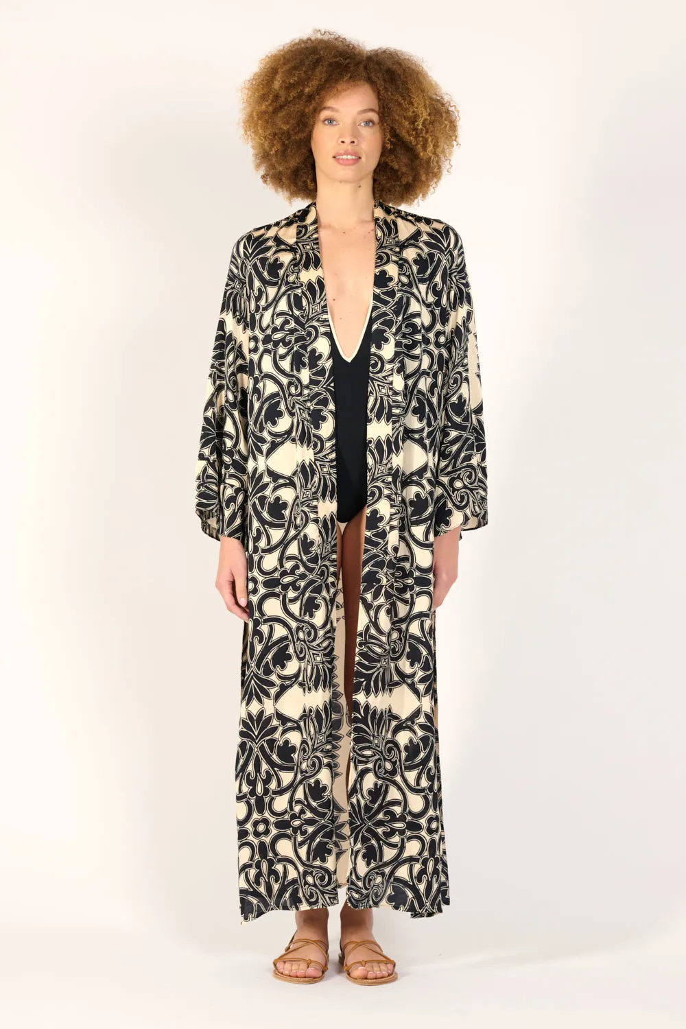 Kimono Lea - Black Mantra sold by Poupette St Barth