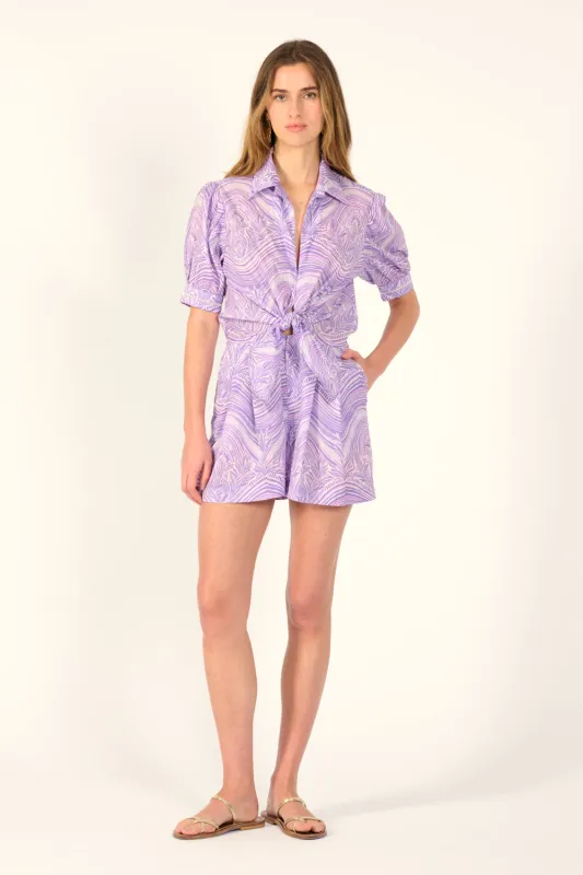 Short Jumpsuit Livia - Lilac Moryana sold by Poupette St Barth