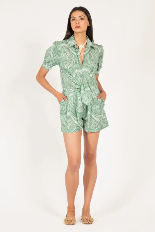 Short Jumpsuit Livia - Sage Moryana sold by Poupette St Barth