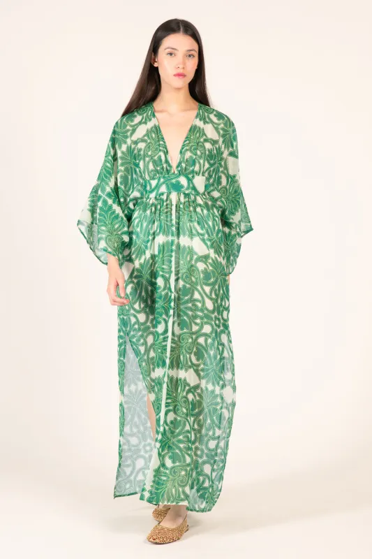 Kaftan Sol - Green Mantra sold by Poupette St Barth