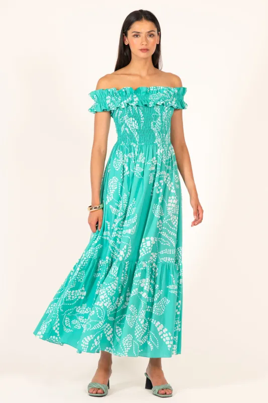 Long Dress Suzanne - Mint Austral sold by Poupette St Barth