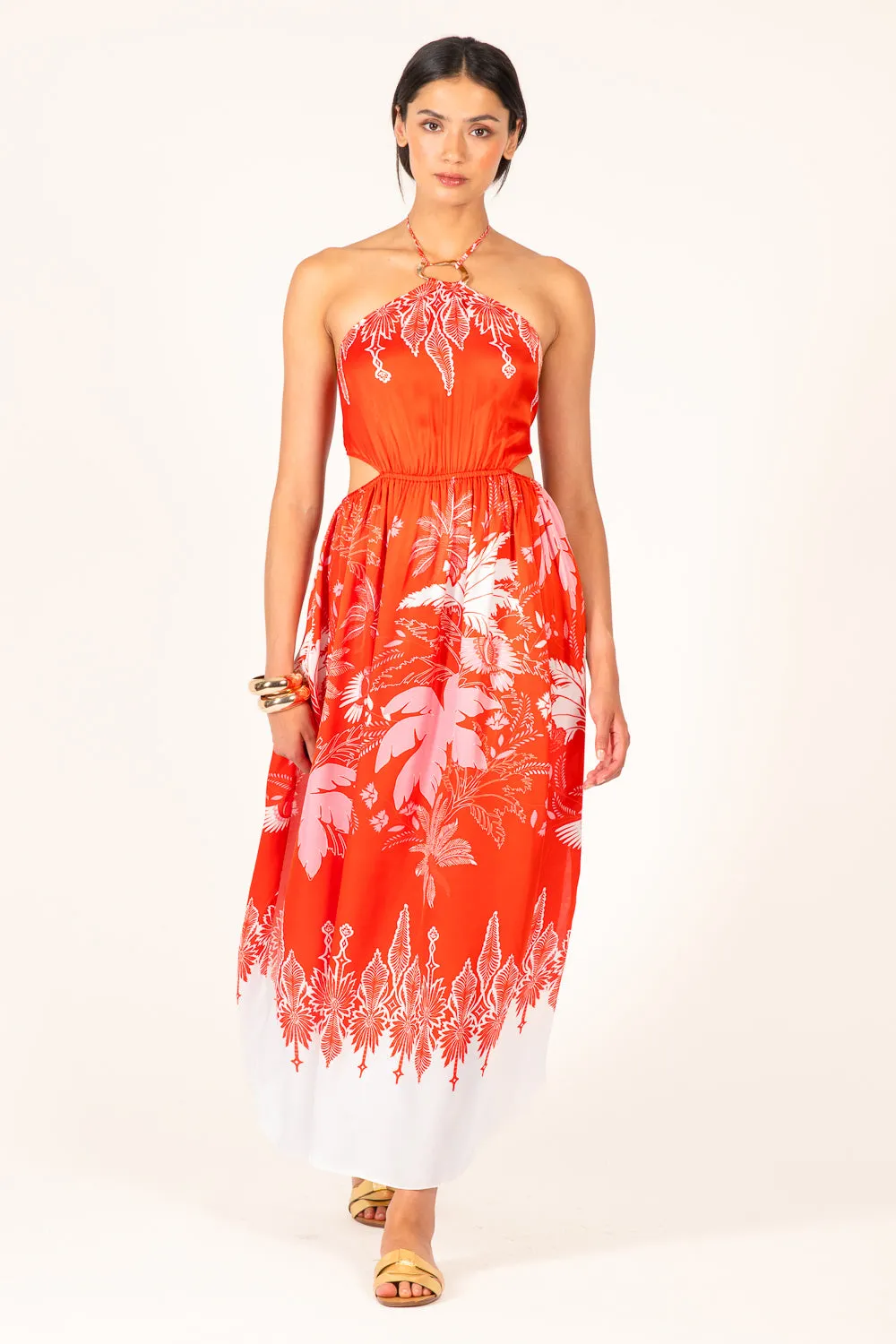 Long Dress Isore - Coral Canopy sold by Poupette St Barth product image thumbnail 2