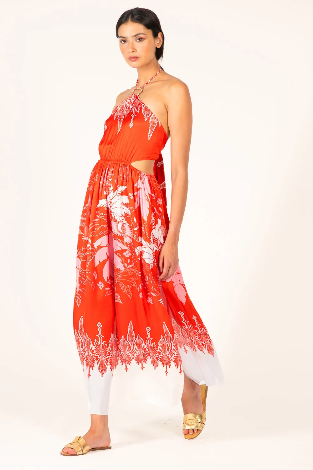 Long Dress Isore - Coral Canopy sold by Poupette St Barth product image thumbnail 5