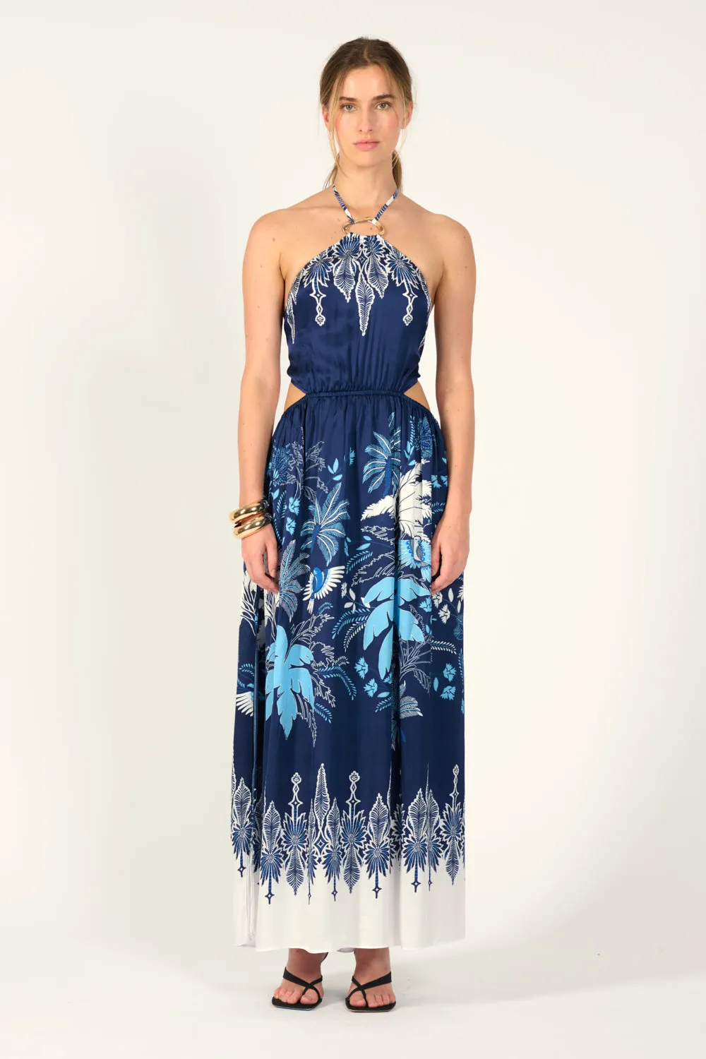 Long Dress Isore - Navy Canopy sold by Poupette St Barth product image thumbnail 3