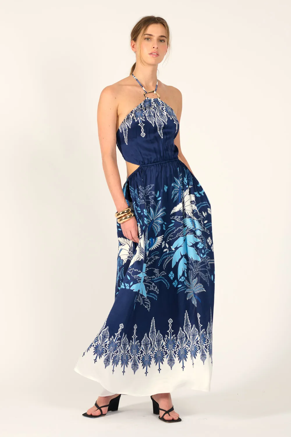 Long Dress Isore - Navy Canopy sold by Poupette St Barth
