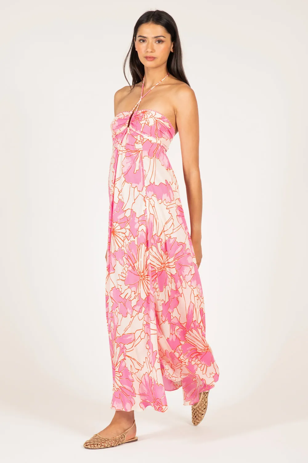 Long Dress Carla - Pink Petal sold by Poupette St Barth product image thumbnail 4