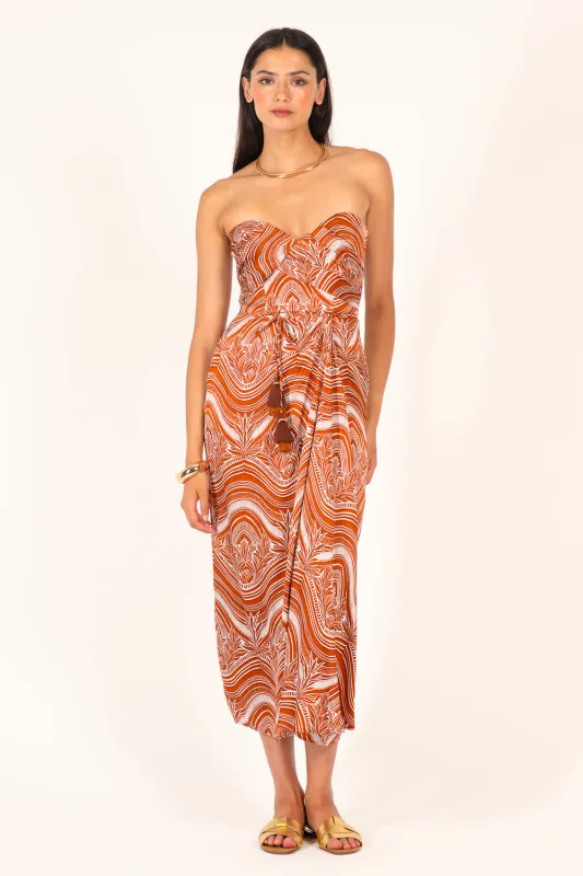 Long Dress Collina - Choco Moryana sold by Poupette St Barth