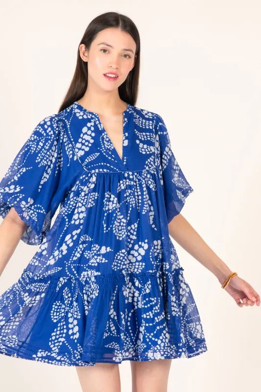 Mini Dress Cruz - Blue Austral sold by Poupette St Barth