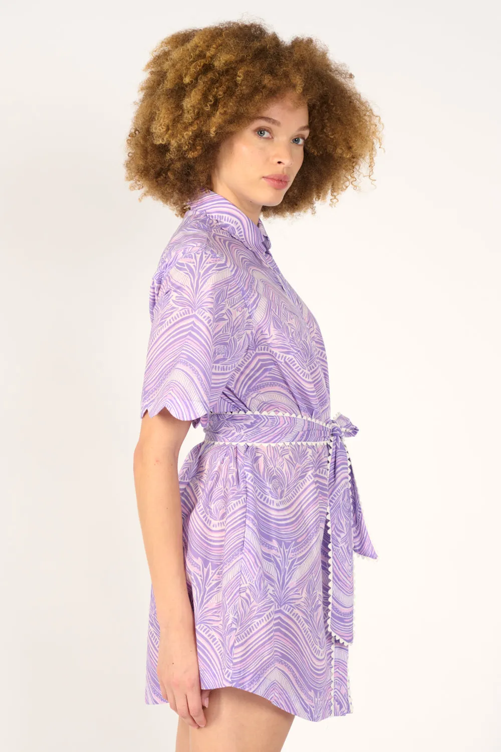Mini Dress Wes - Lilac Moryana sold by Poupette St Barth product image thumbnail 5
