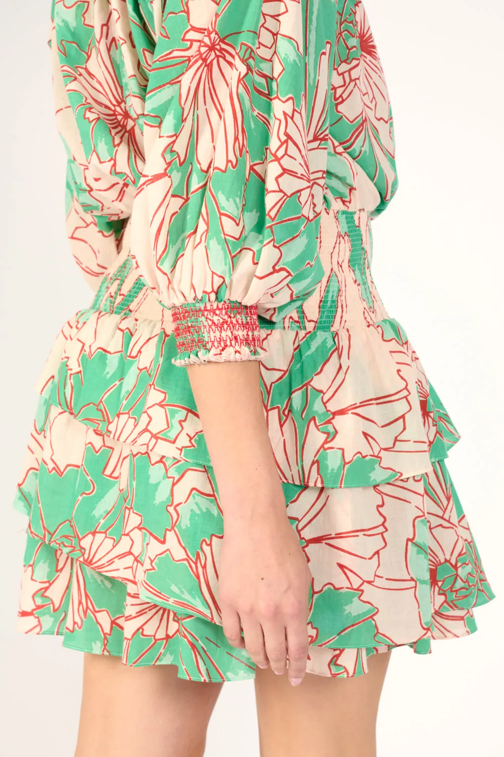 Mini Dress Anna - Green Petal sold by Poupette St Barth product image thumbnail 5
