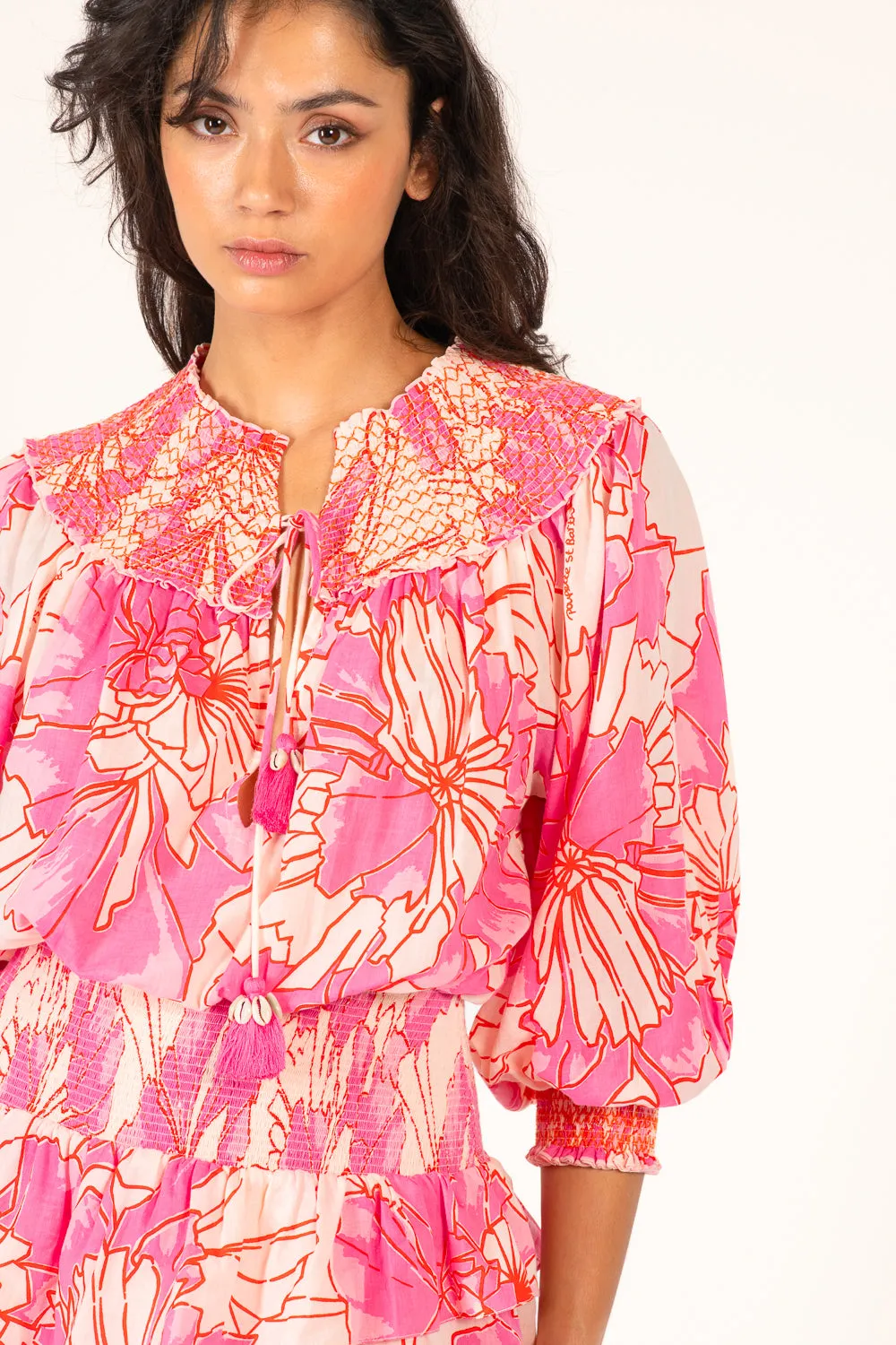 Mini Dress Anna - Pink Petal sold by Poupette St Barth product image thumbnail 2