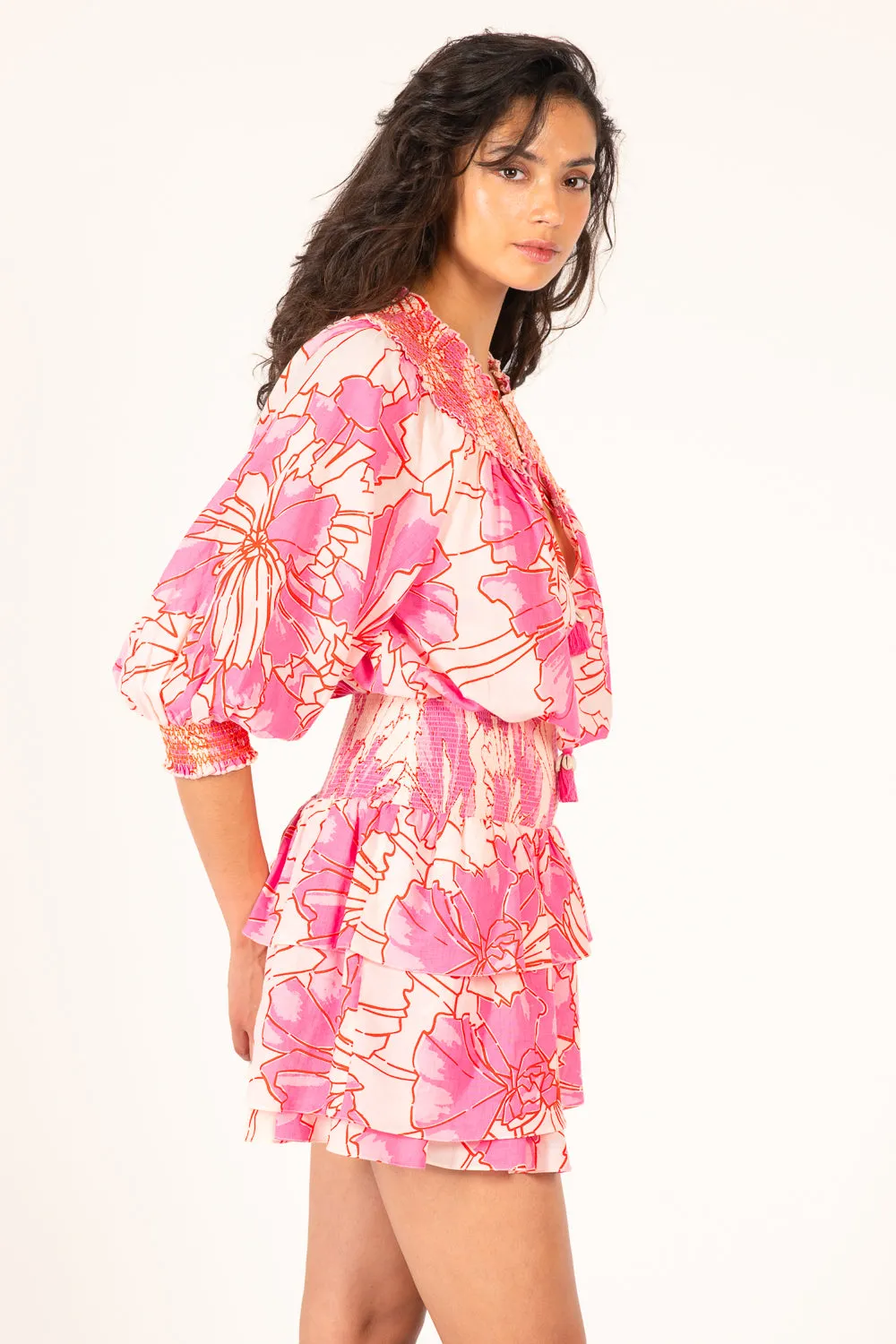 Mini Dress Anna - Pink Petal sold by Poupette St Barth product image thumbnail 5