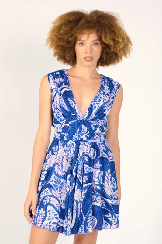 Mini Dress Ciao - Blue Holy Snake sold by Poupette St Barth