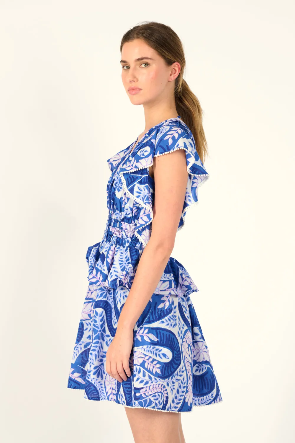 Mini Dress Noemi - Blue Holy Snake sold by Poupette St Barth product image thumbnail 4