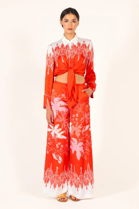 Pant Clea - Coral Canopy made by Poupette St Barth