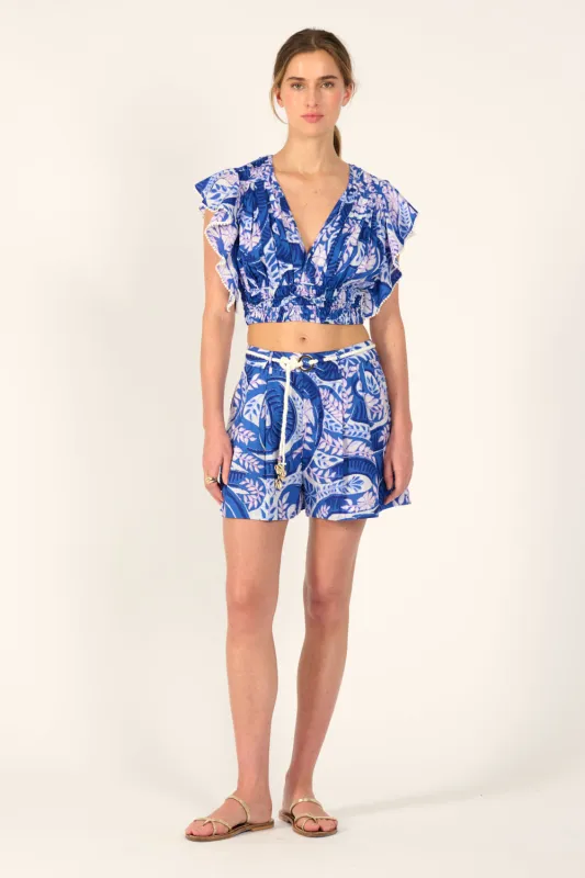 Short Chantal - Blue Holy Snake sold by Poupette St Barth