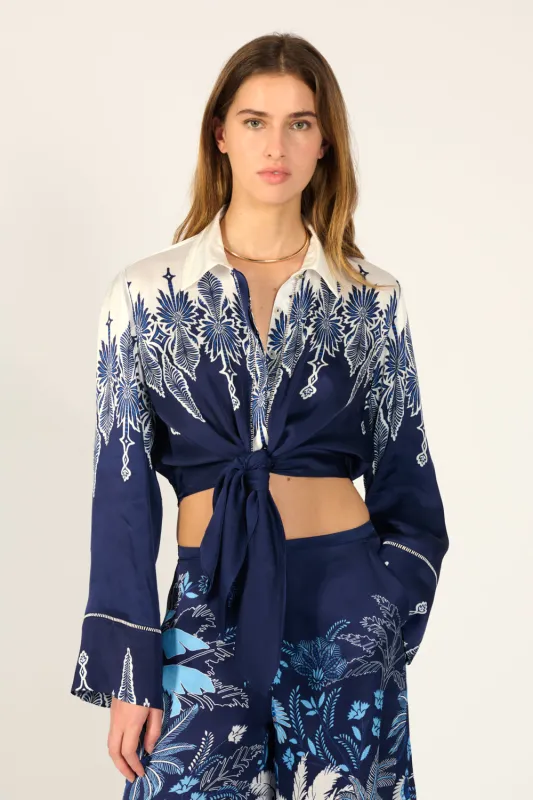 Shirt Sidonie - Navy Canopy sold by Poupette St Barth