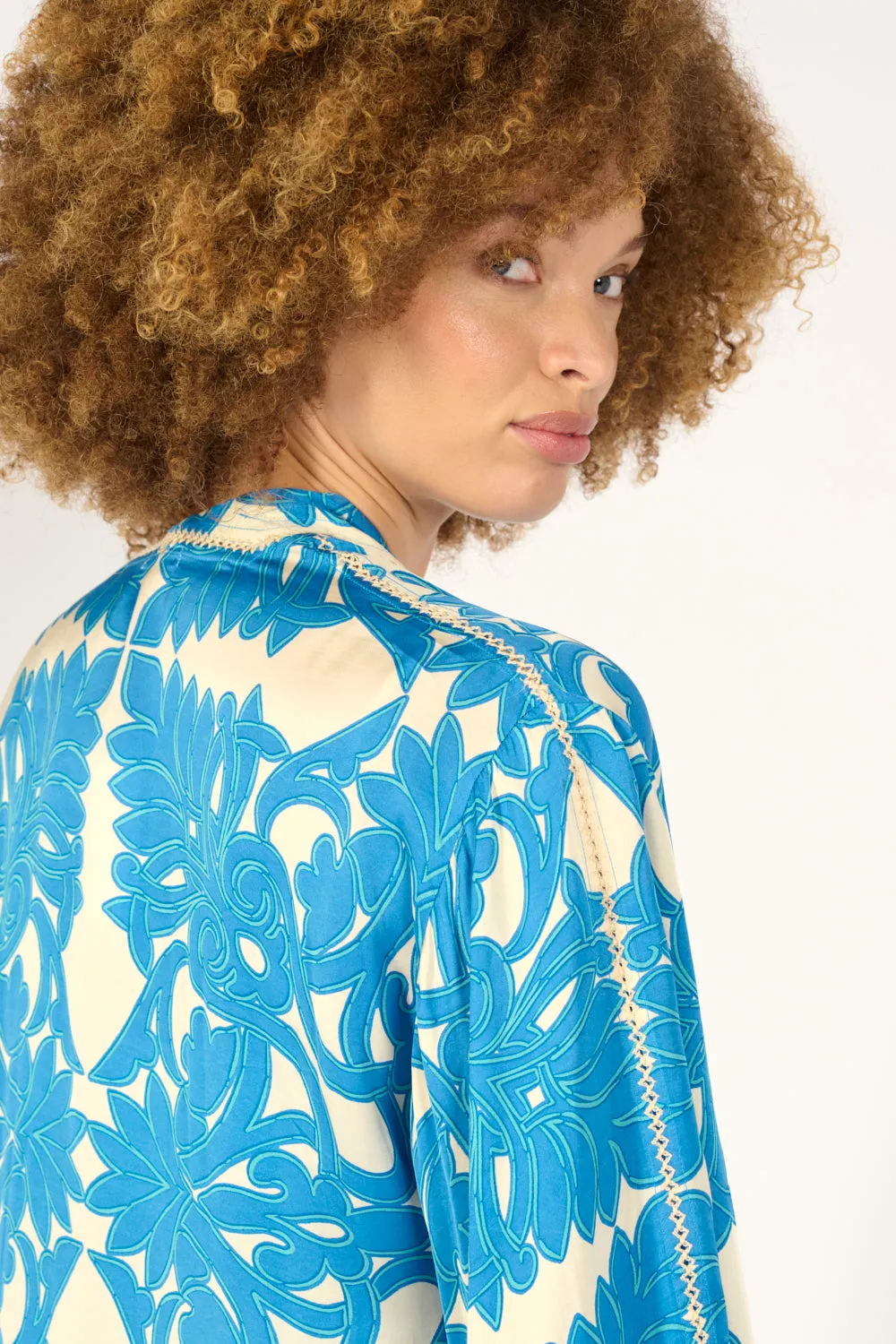 Kimono Luna - Blue Mantra sold by Poupette St Barth product image thumbnail 4