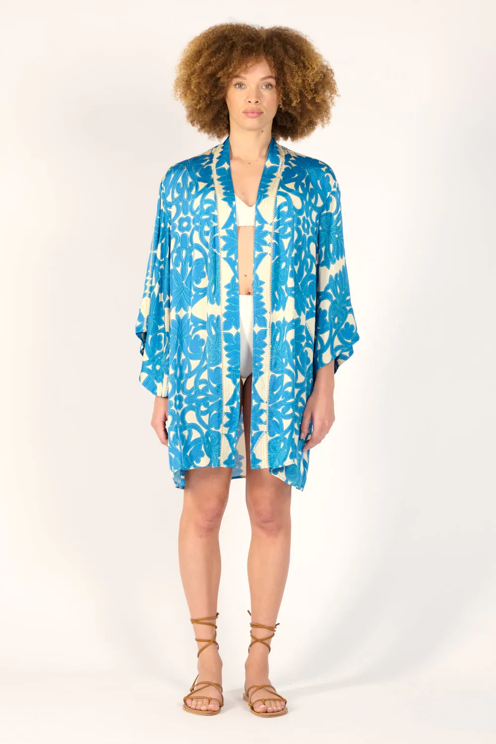 Kimono Luna - Blue Mantra sold by Poupette St Barth product image thumbnail 2