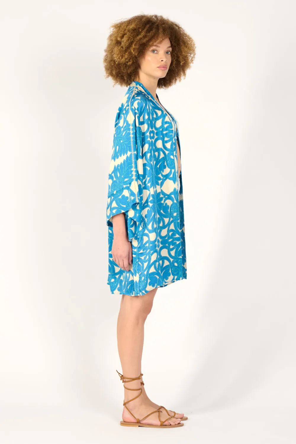 Kimono Luna - Blue Mantra sold by Poupette St Barth product image thumbnail 3