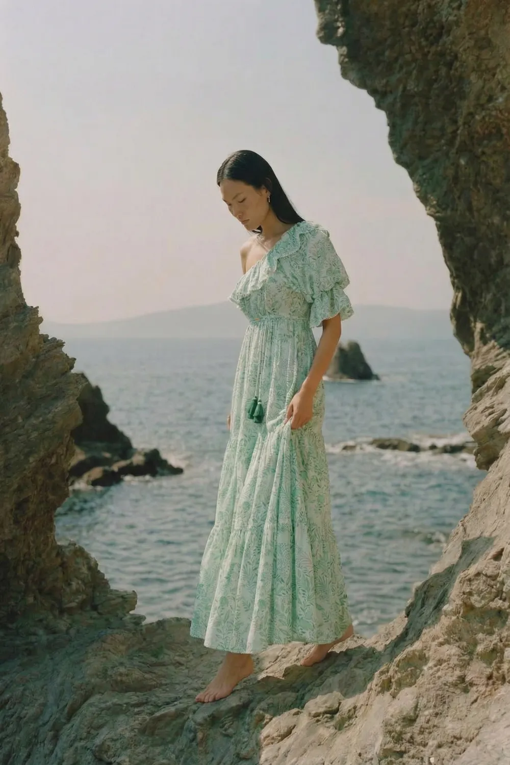 Long Dress Jay - Green Palmarosa sold by Poupette St Barth