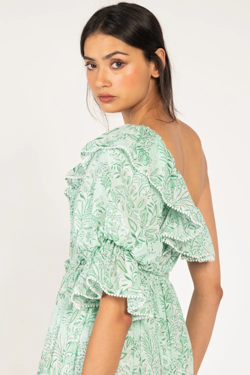 Long Dress Jay - Green Palmarosa sold by Poupette St Barth product image thumbnail 5