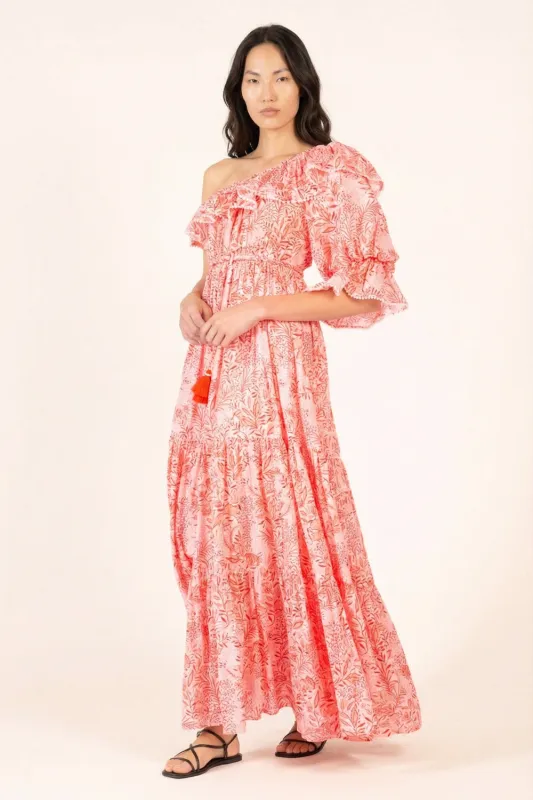 Long Dress Jay - Orange Palmarosa made by Poupette St Barth
