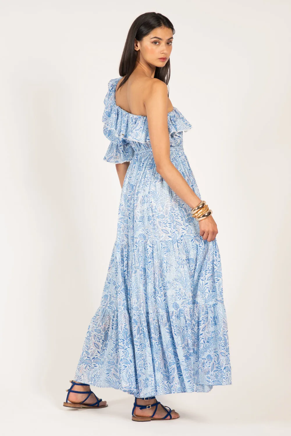 Long Dress Jay - Blue Palmarosa sold by Poupette St Barth product image thumbnail 5