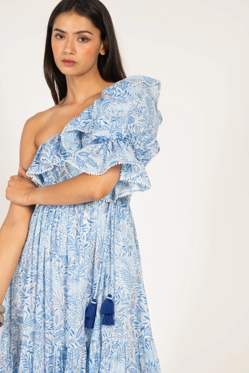 Long Dress Jay - Blue Palmarosa sold by Poupette St Barth product image thumbnail 2