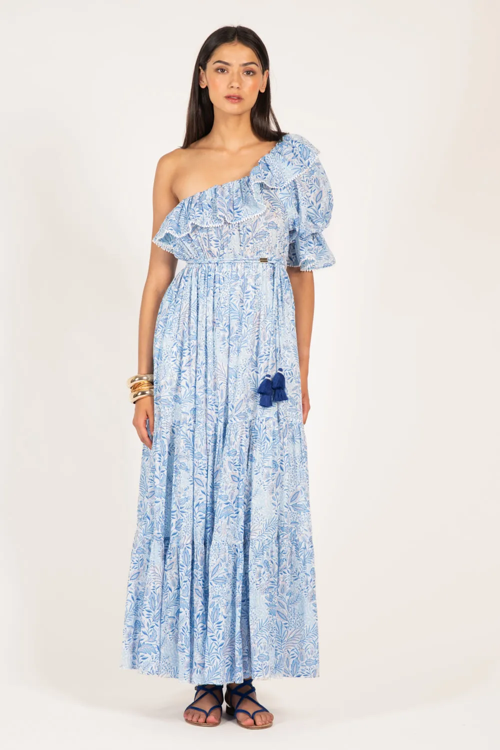 Long Dress Jay - Blue Palmarosa sold by Poupette St Barth