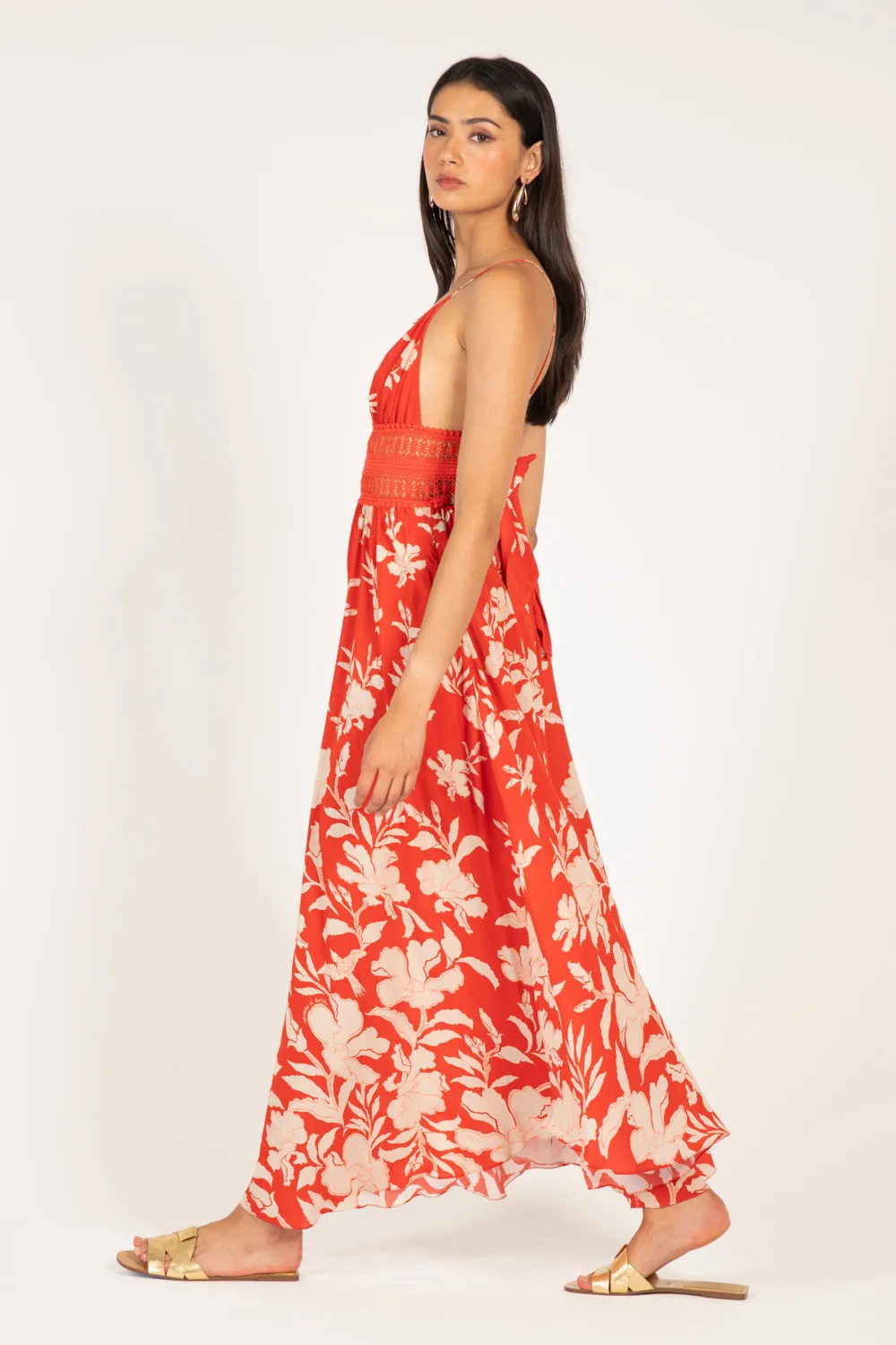 Long Dress Havana - Coral Palm Beach sold by Poupette St Barth product image thumbnail 5