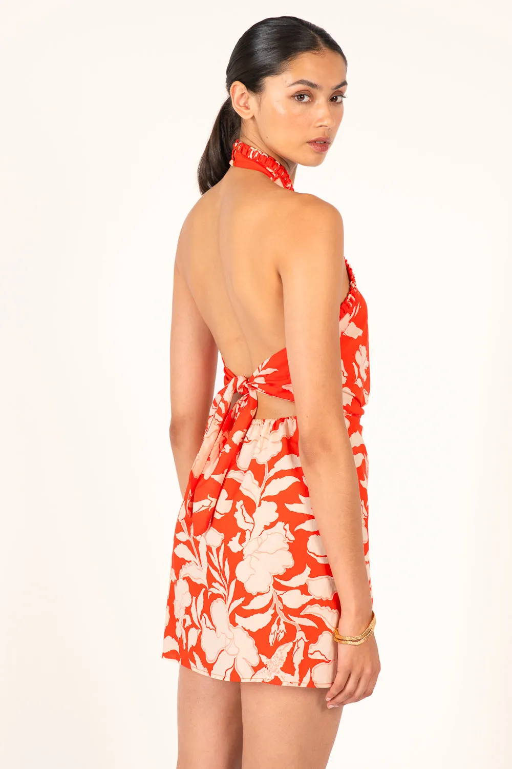 Mini Dress Manon - Coral Palm Beach sold by Poupette St Barth product image thumbnail 4