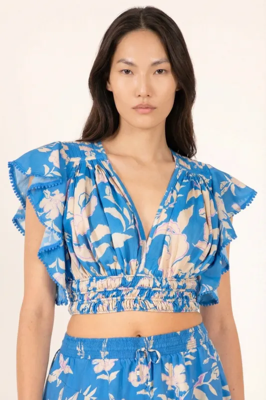 Top Pearl - Blue Palm Beach made by Poupette St Barth