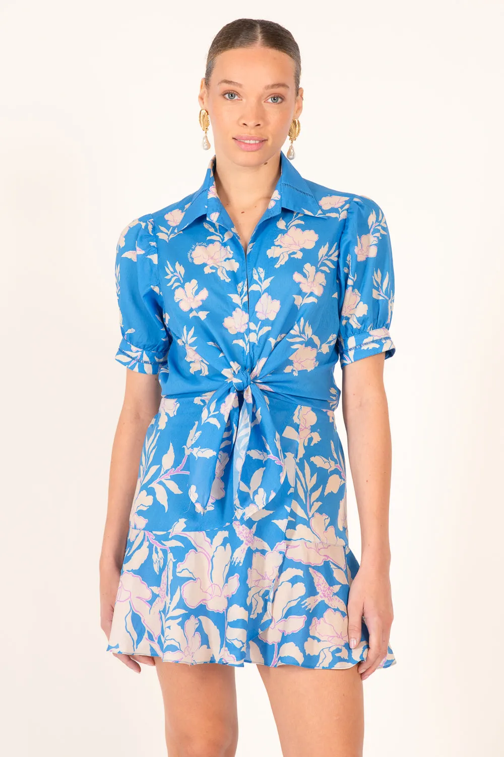 Mini Dress Iris - Blue Palm Beach sold by Poupette St Barth product image thumbnail 2
