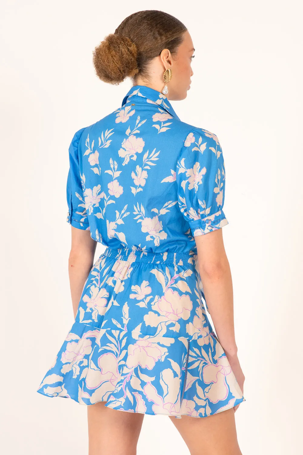 Mini Dress Iris - Blue Palm Beach sold by Poupette St Barth product image thumbnail 5