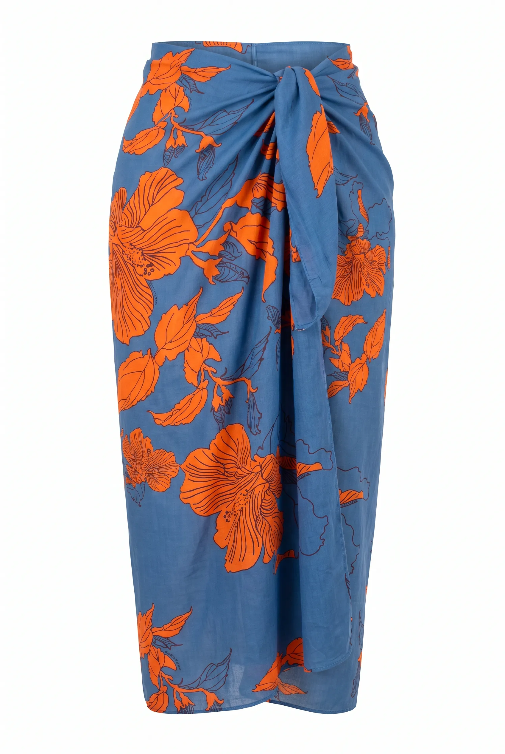 Sarong Bonnie - Blue Hibiscus sold by Poupette St Barth product image thumbnail 2