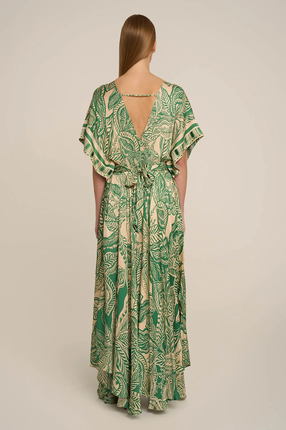 Kaftan Hina - Green Delia sold by Poupette St Barth product image thumbnail 3