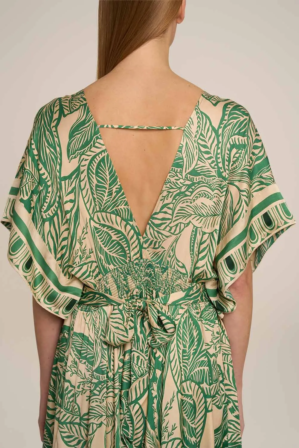 Kaftan Hina - Green Delia sold by Poupette St Barth product image thumbnail 4