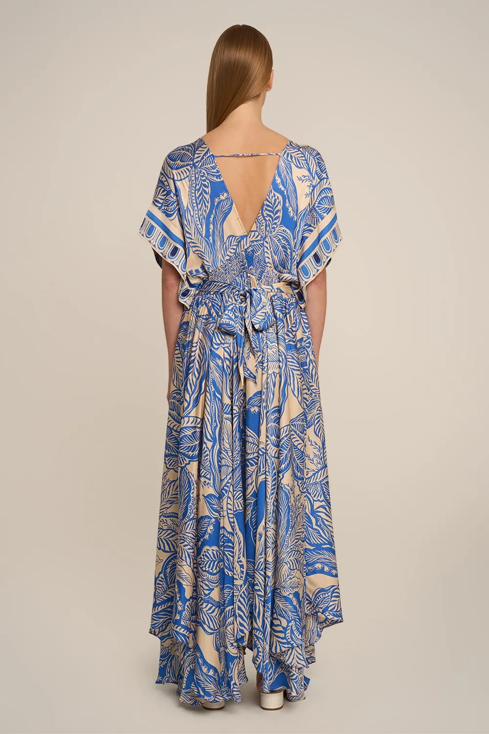 Kaftan Hina - Blue Delia sold by Poupette St Barth product image thumbnail 3