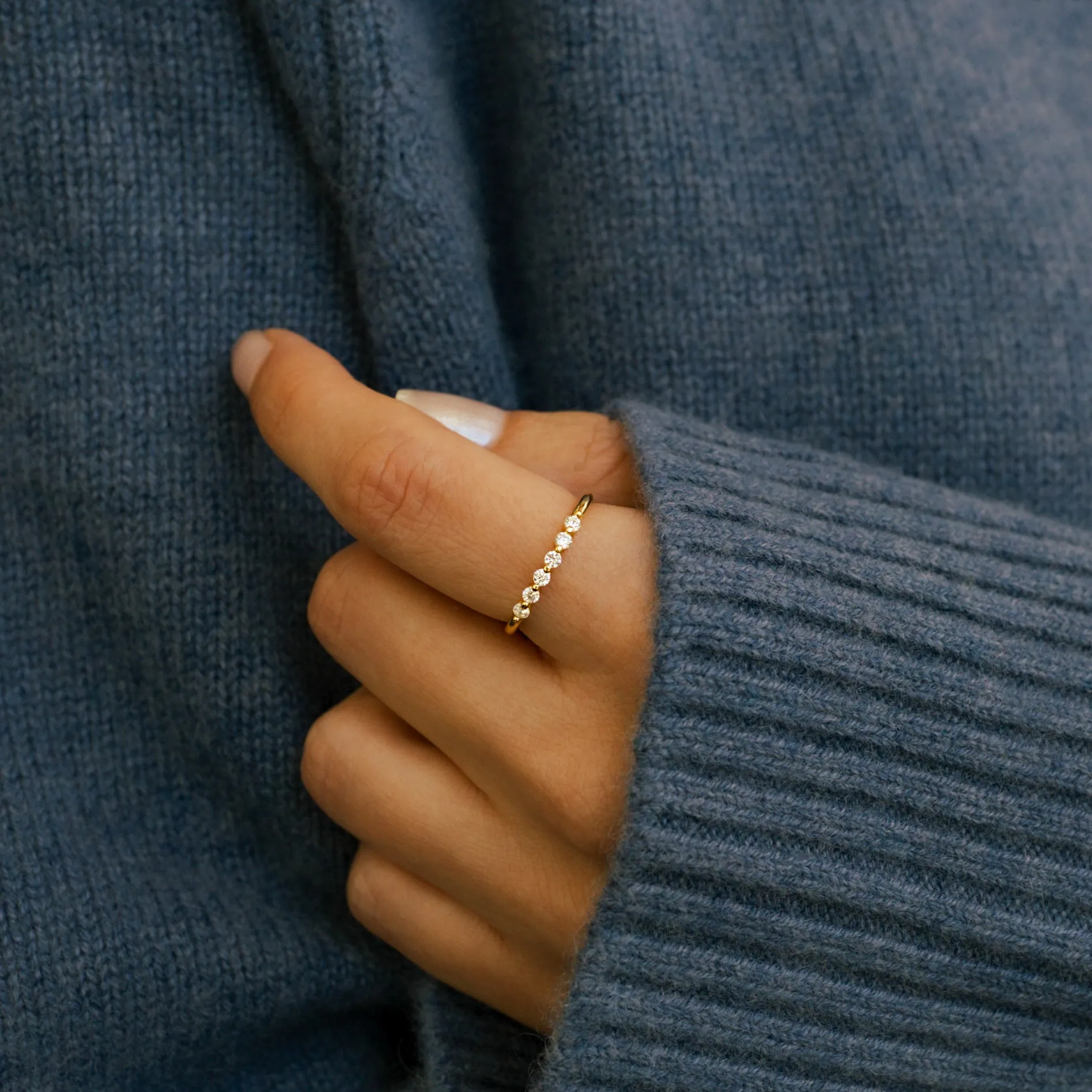 Brilliant Floating Diamond Ring sold by Mint & Lilly product image thumbnail 2