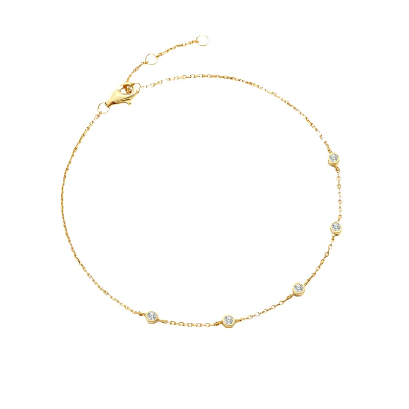 Bezel Set Diamond Bracelet made by Mint & Lilly