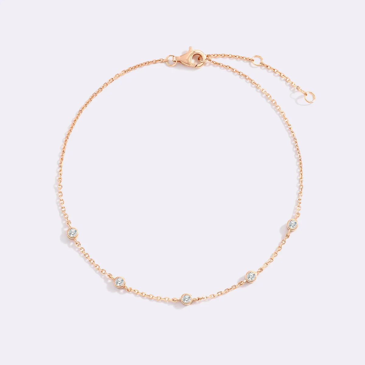 Bezel Set Diamond Bracelet sold by Mint & Lilly product image thumbnail 5