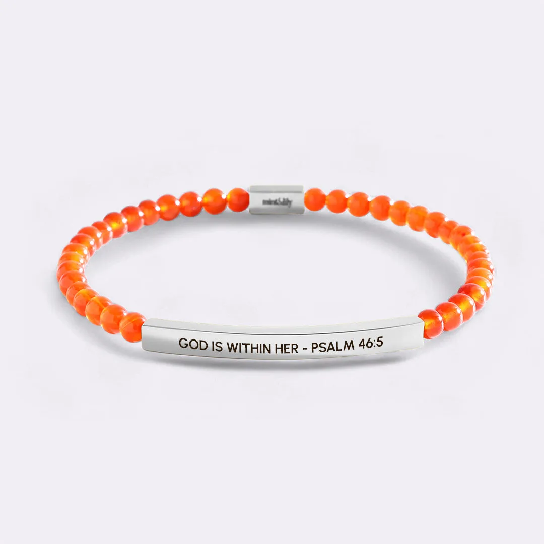 God Is Within Her - Psalm 46:5 Beaded Inspire Bracelet sold by Mint & Lilly product image thumbnail 5
