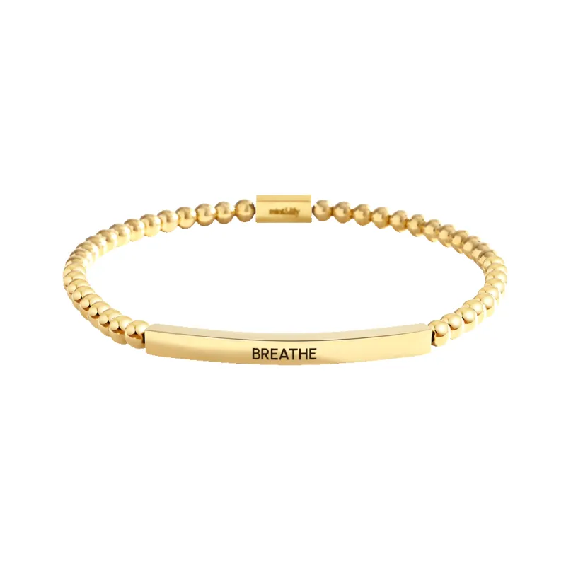 Breathe Beaded Inspire Bracelet sold by Mint & Lilly