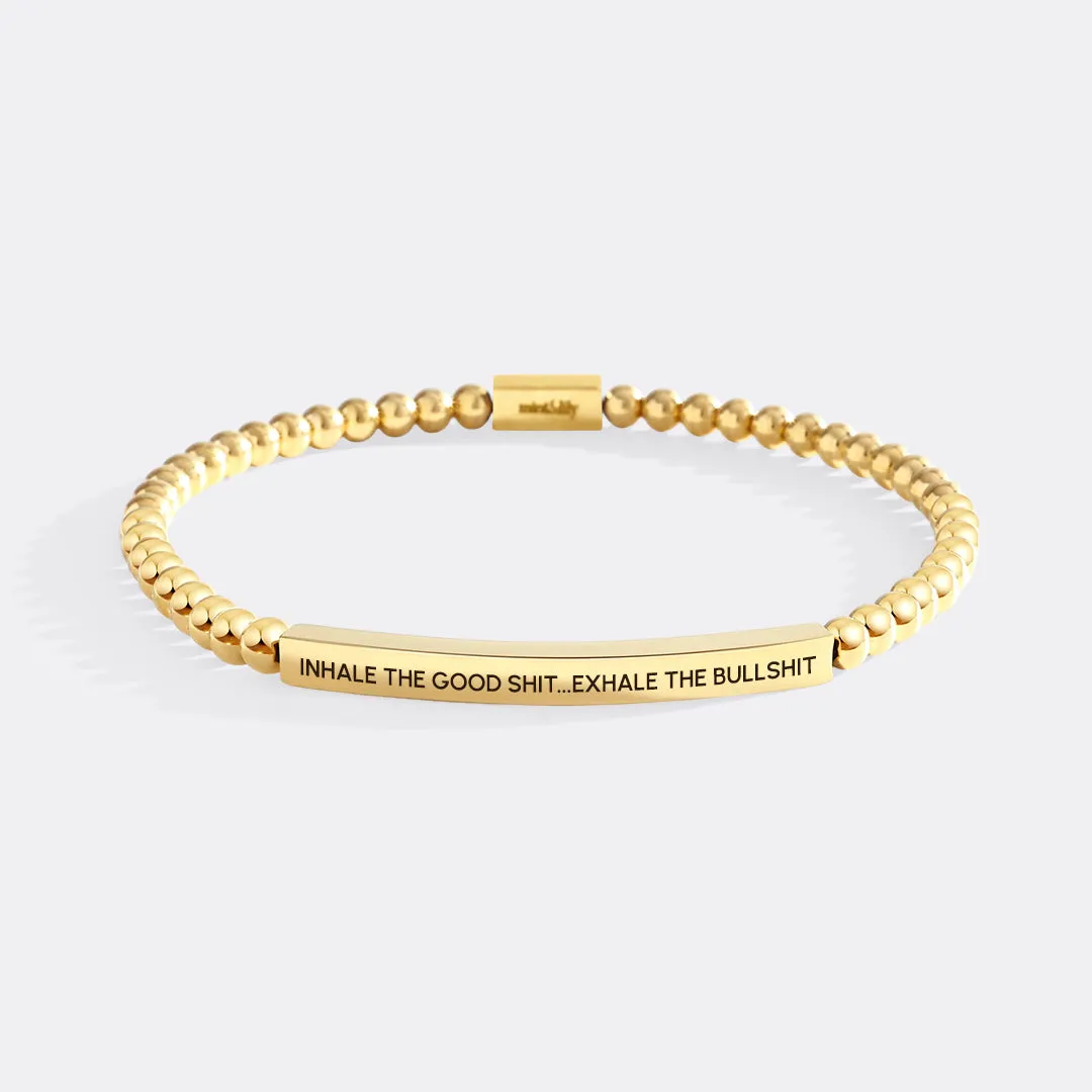 Inhale The Good Shit...Exhale The Bullshit Beaded Inspire Bracelet sold by Mint & Lilly product image thumbnail 3