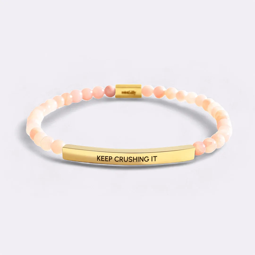 Keep Crushing It Beaded Inspire Bracelet sold by Mint & Lilly product image thumbnail 3
