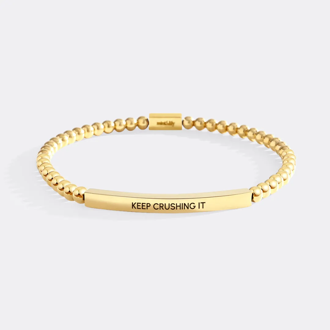 Keep Crushing It Beaded Inspire Bracelet sold by Mint & Lilly product image thumbnail 2
